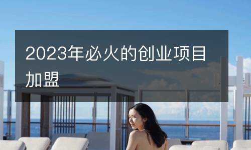 2023年必火的创业项目加盟