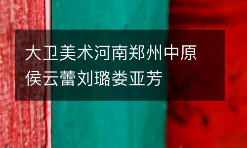 大卫美术河南郑州中原侯云蕾刘璐娄亚芳