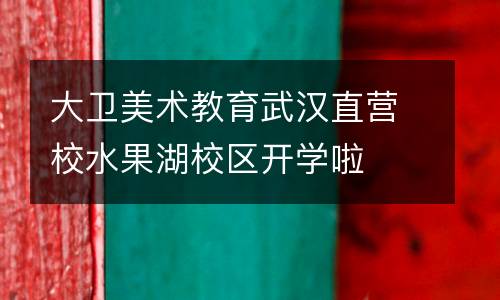 大卫美术教育武汉直营校水果湖校区开学啦