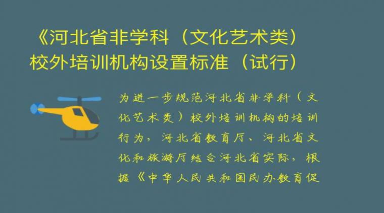 《河北省非学科（文化艺术类）校外培训机构设置标准（试行）》的通知