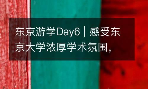 东京游学Day6 | 感受东京大学浓厚学术氛围，重温《你的名字》现实取景地！